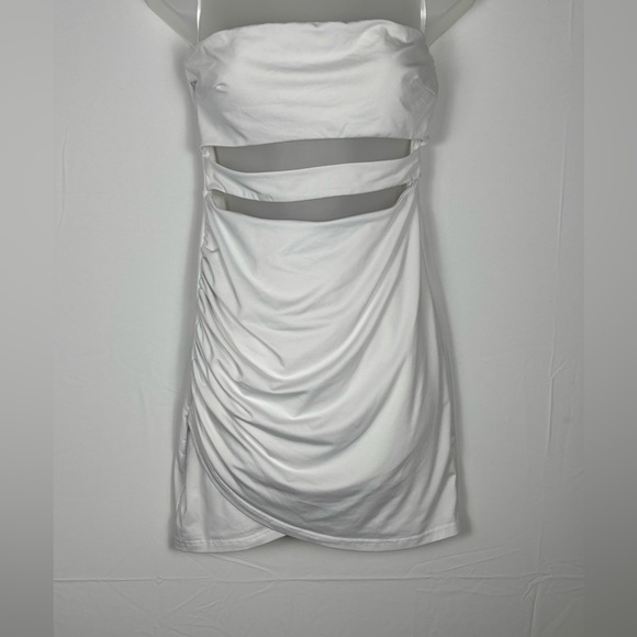 Superdown REVOLVE White Strapless Bodycon Cutout Mini Dress- M - Picture 4 of 12